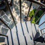 Econo Primed Steel Spiral Staircase