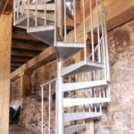 Multi-Story, Industrial Galvanized Steel Staircase