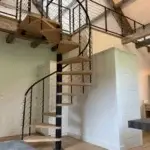 Compression Wooden Spiral Staircase